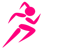 Dynamic Pink Running Silhouette Clipart Illustration of Athletic Motion
