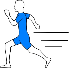 Dynamic Runner Silhouette Clipart Illustration of Athletic Motion