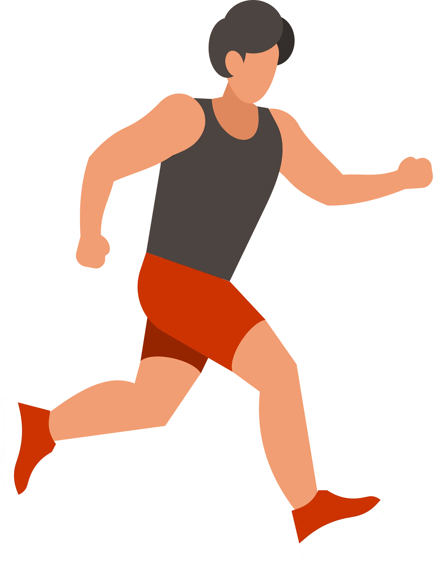 Dynamic Running Athlete Clipart Illustration of Energetic Motion and Fitness