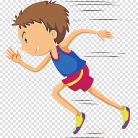 Dynamic Running Athlete Clipart Illustration of Energetic Sports Motion
