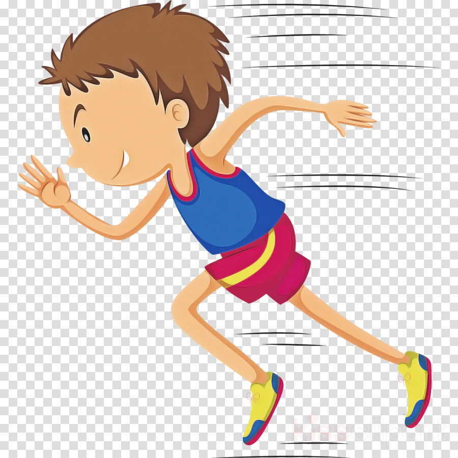Dynamic Running Athlete Clipart Illustration of Energetic Sports Motion
