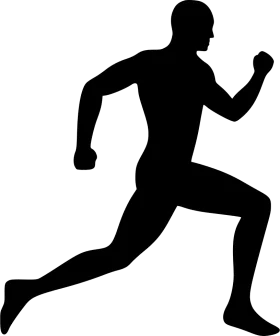 Dynamic Running Silhouette Clipart - Capturing Athletic Motion and Energy