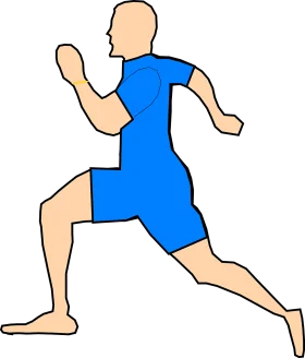 Dynamic Running Stick Figure Clipart Illustration of Fitness and Motion