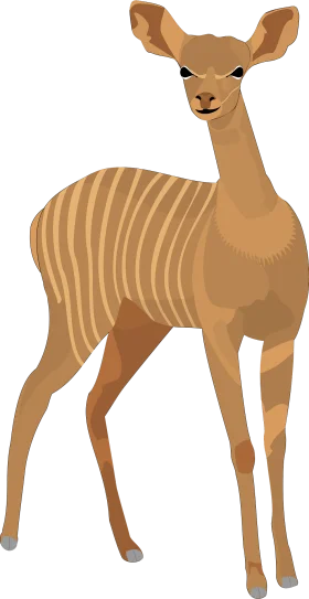 Elegant Minimalist Deer Clipart with Soft Earthy Color Palette and Sleek Lines