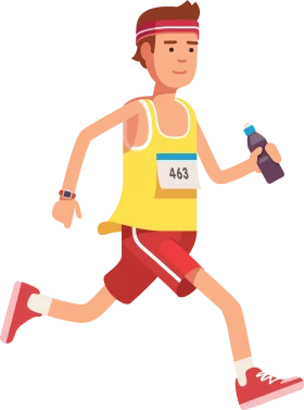 Marathon Runner Clipart Illustration: A Dynamic Athlete in Action