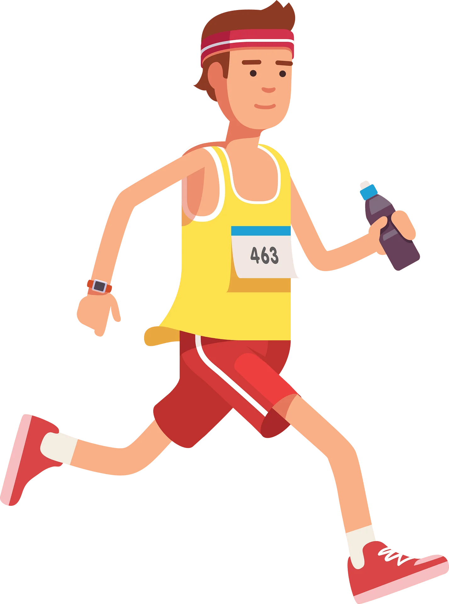 Marathon Runner Clipart Illustration: A Dynamic Athlete in Action