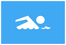 Minimalist Swimming Clipart Icon Symbolizing Aquatic Motion and Water Sports