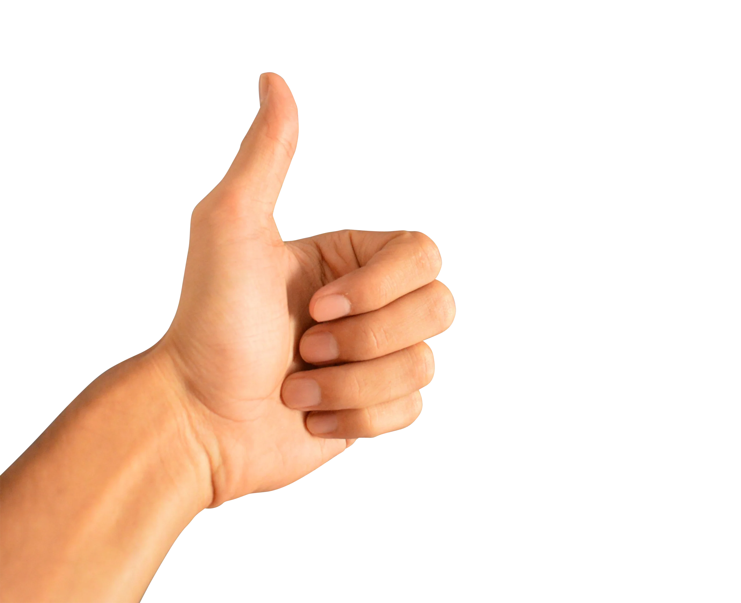 Realistic Hand Gesture Thumbs Up Clipart Positive Affirmation Symbol
