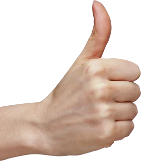 Realistic Human Hand Thumbs Up Gesture Clipart - Positive Approval Symbol
