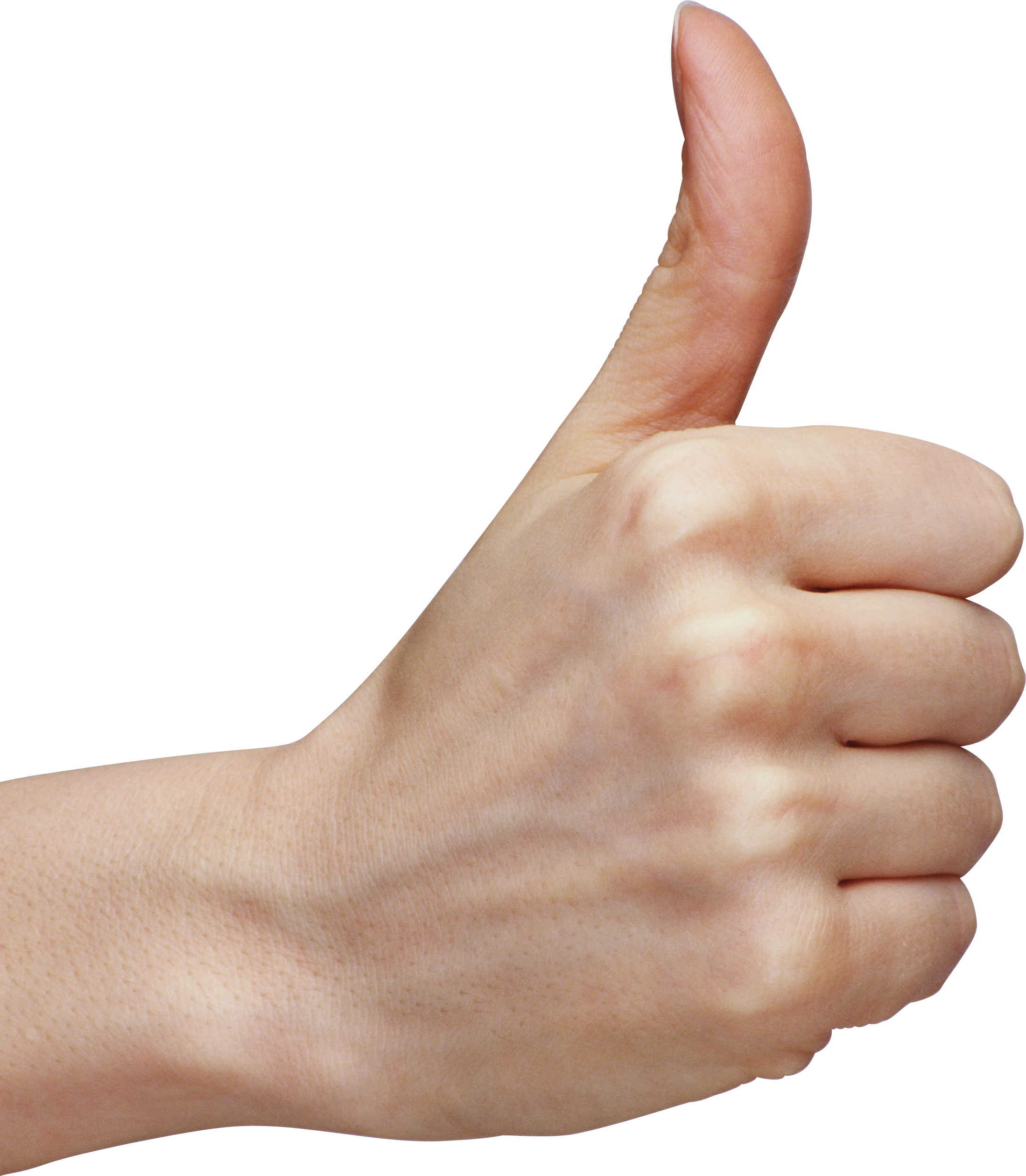 Realistic Human Hand Thumbs Up Gesture Clipart - Positive Approval Symbol