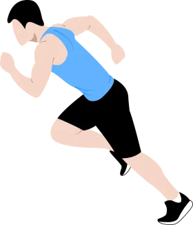 Stylized Athletic Runner Clipart Depicting Dynamic Movement and Fitness
