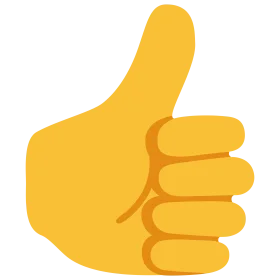 Sunny Yellow Thumbs Up Clipart Graphic Design Element of Positivity