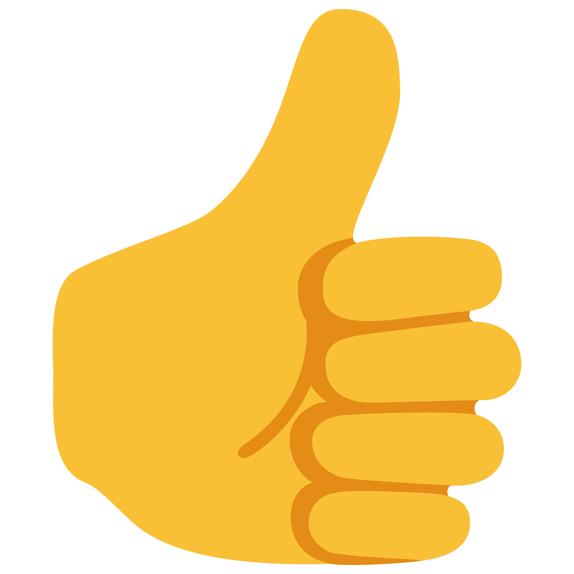 Sunny Yellow Thumbs Up Clipart Graphic Design Element of Positivity