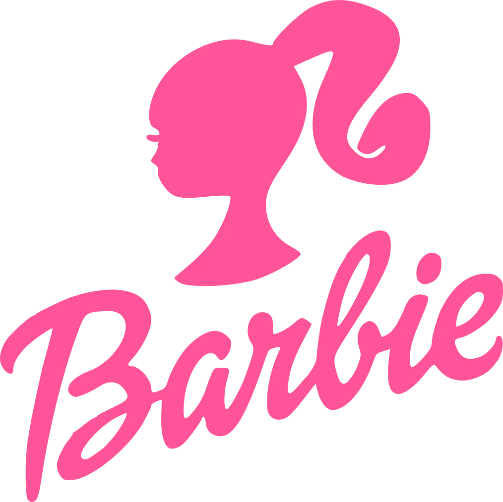 Classic Barbie Logo Silhouette Clipart: Iconic Pink Profile Design