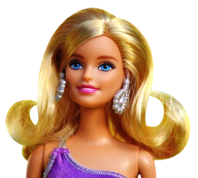 Glamorous Blonde Fashion Doll Clipart - Stylish Iconic Toy Design