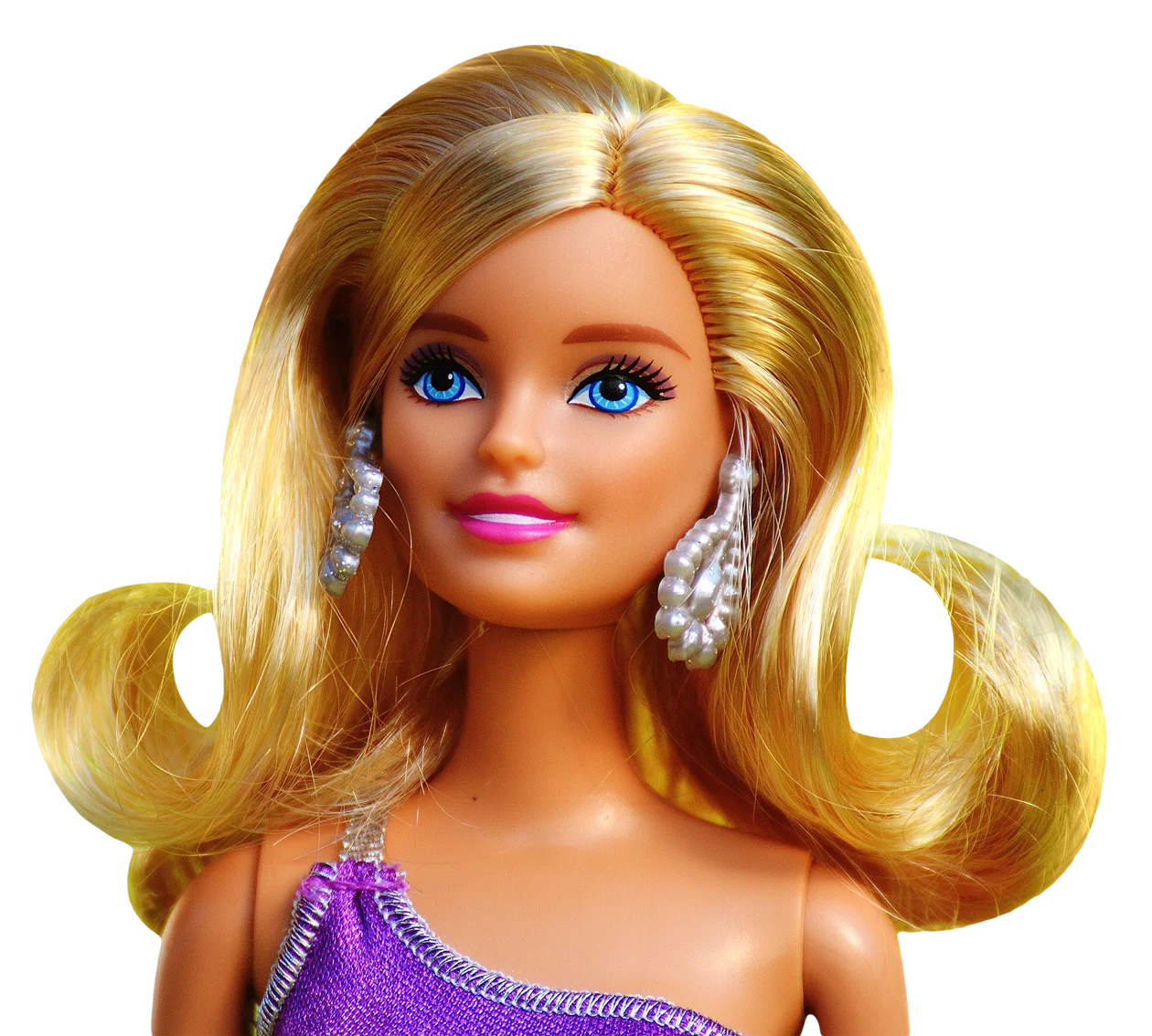 Glamorous Blonde Fashion Doll Clipart - Stylish Iconic Toy Design