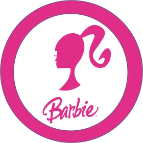 Iconic Barbie Silhouette Logo Clipart: Classic Pink Feminine Profile Design