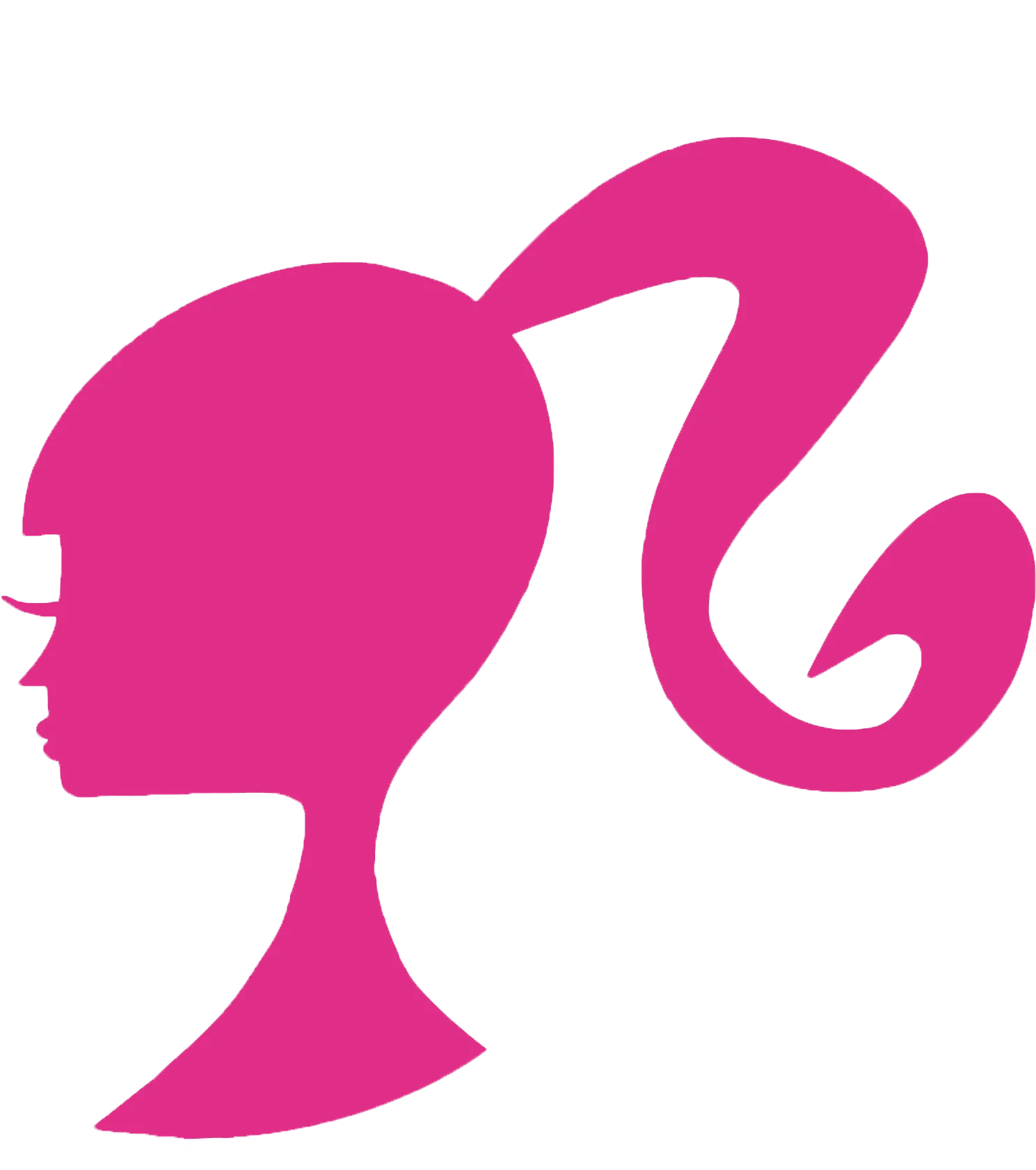 Iconic Retro Silhouette of Classic Doll Character Clipart Design