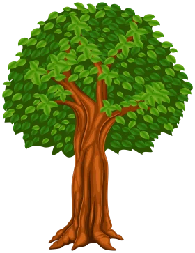 Majestic Woodland Guardian: A Lush Green Tree Clipart Illustration
