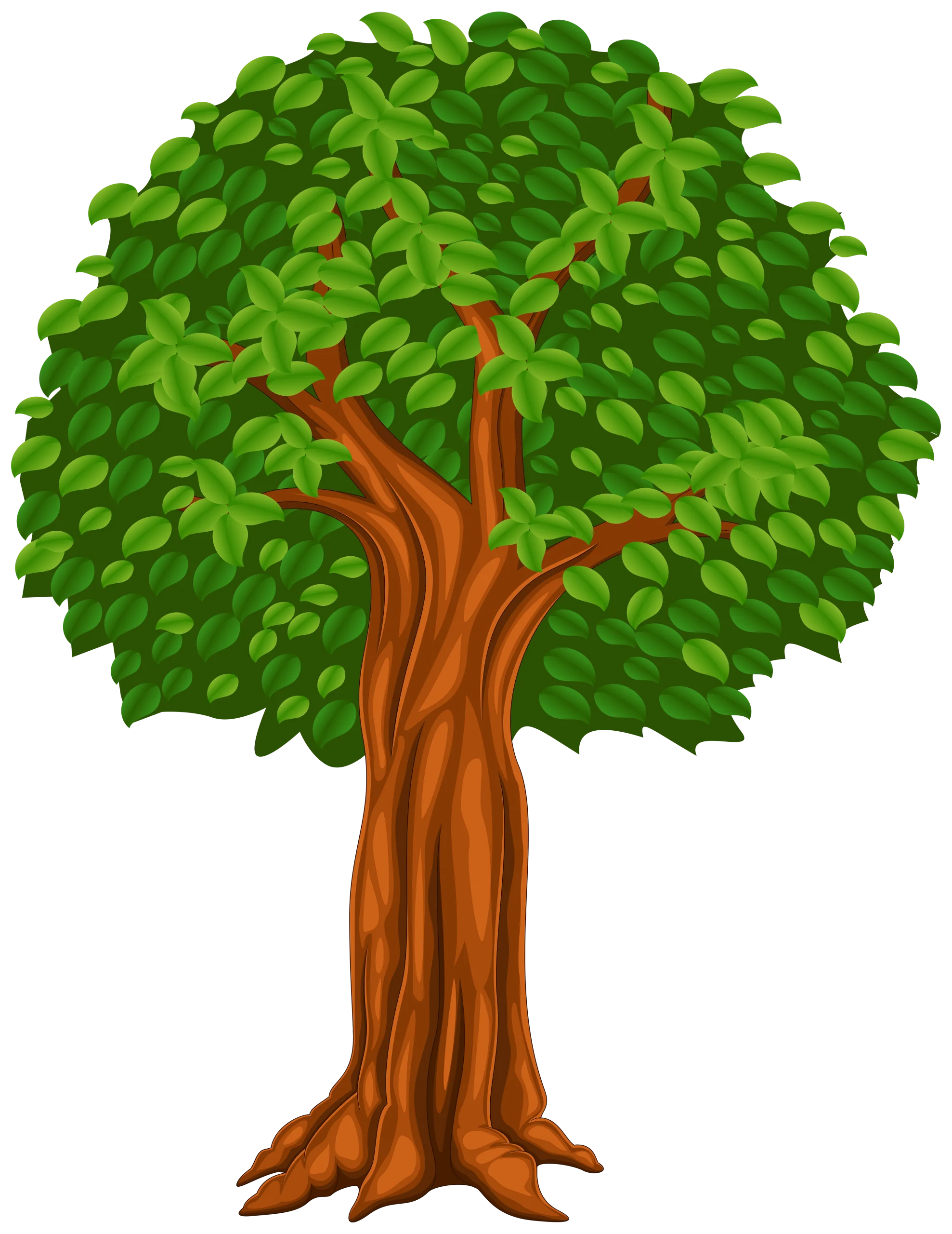 Majestic Woodland Guardian: A Lush Green Tree Clipart Illustration