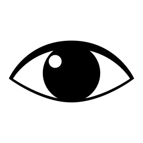 Minimalist Black and White Abstract Eye Clipart Design Element