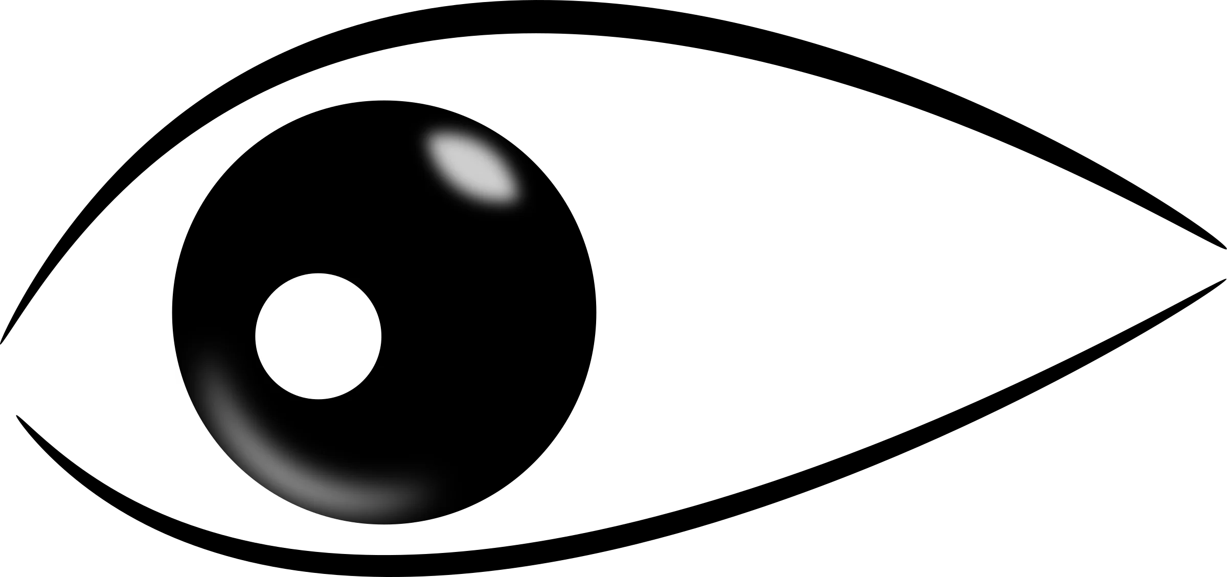 Minimalist Black and White Abstract Eye Clipart Design Illustration