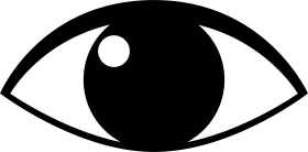 Minimalist Black and White Simple Eye Clipart Illustration Design