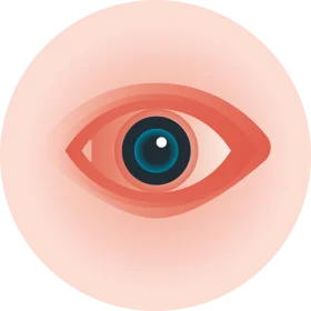 Minimalist Stylized Human Eye Clipart with Soft Geometric Design
