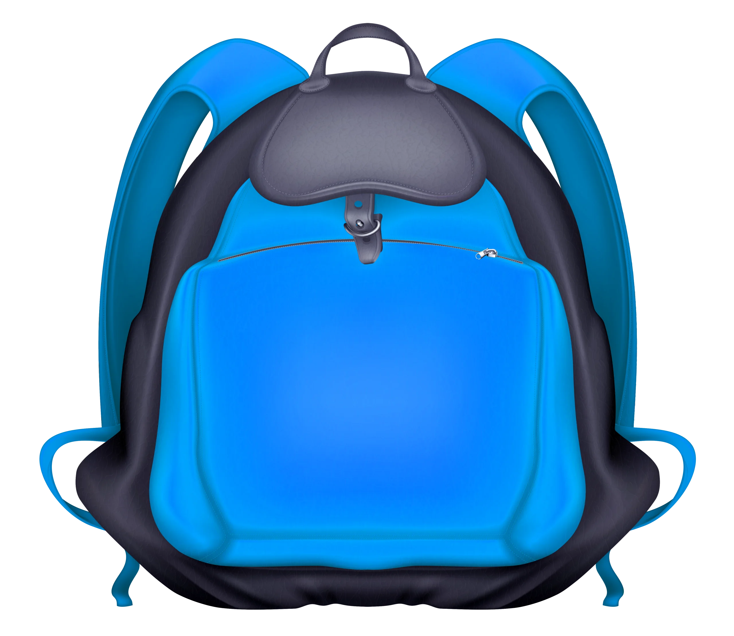 Blue and Gray School Backpack Clipart Design for Educational Materials
