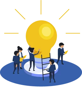 Collaborative Innovation: Bright Minds Illuminating Breakthrough Teamwork Clipart