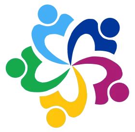 Collaborative Unity Teamwork Clipart: Interconnected Human Figures in Harmony
