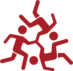 Dynamic Collaboration Teamwork Clipart: Interconnected Figures in Synchronized Motion