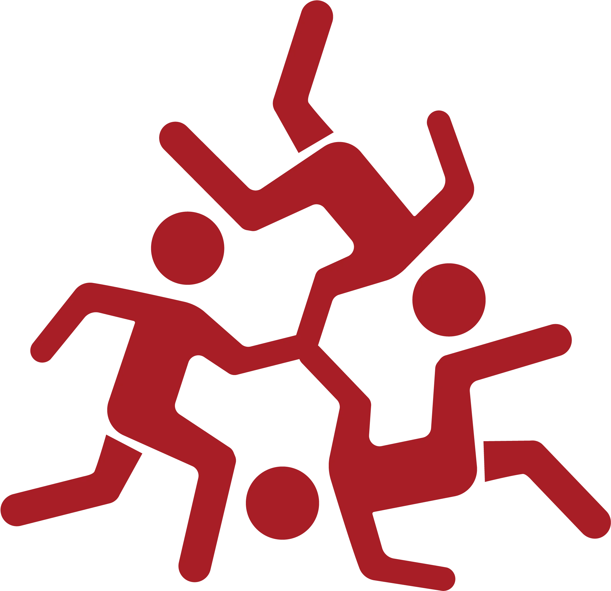 Dynamic Collaboration Teamwork Clipart: Interconnected Figures in Synchronized Motion