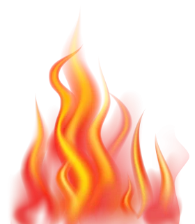 Dynamic Dancing Flames Clipart: Passionate Burning Illustration of Radiant Fire