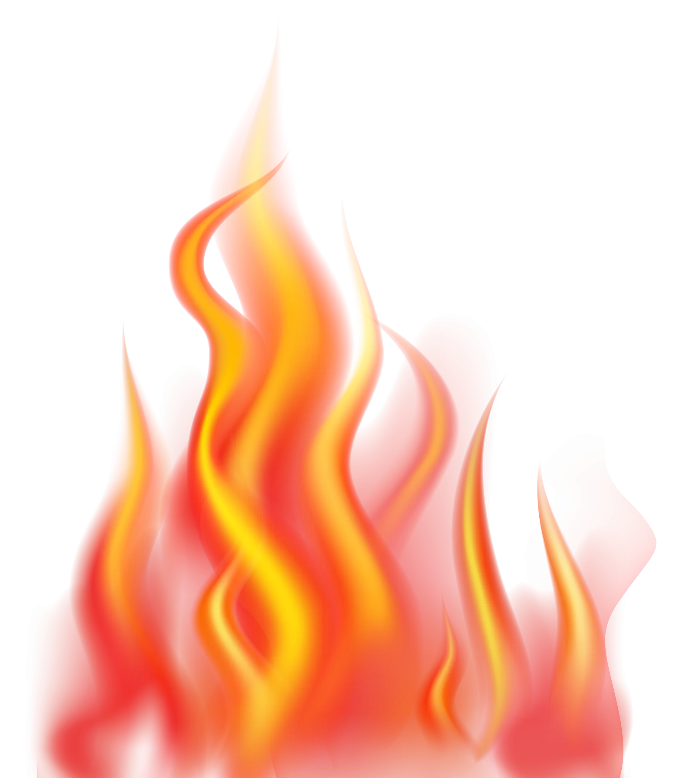 Dynamic Dancing Flames Clipart: Passionate Burning Illustration of Radiant Fire