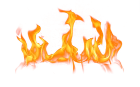 Dynamic Orange and Yellow Dancing Flames Clipart Illustration