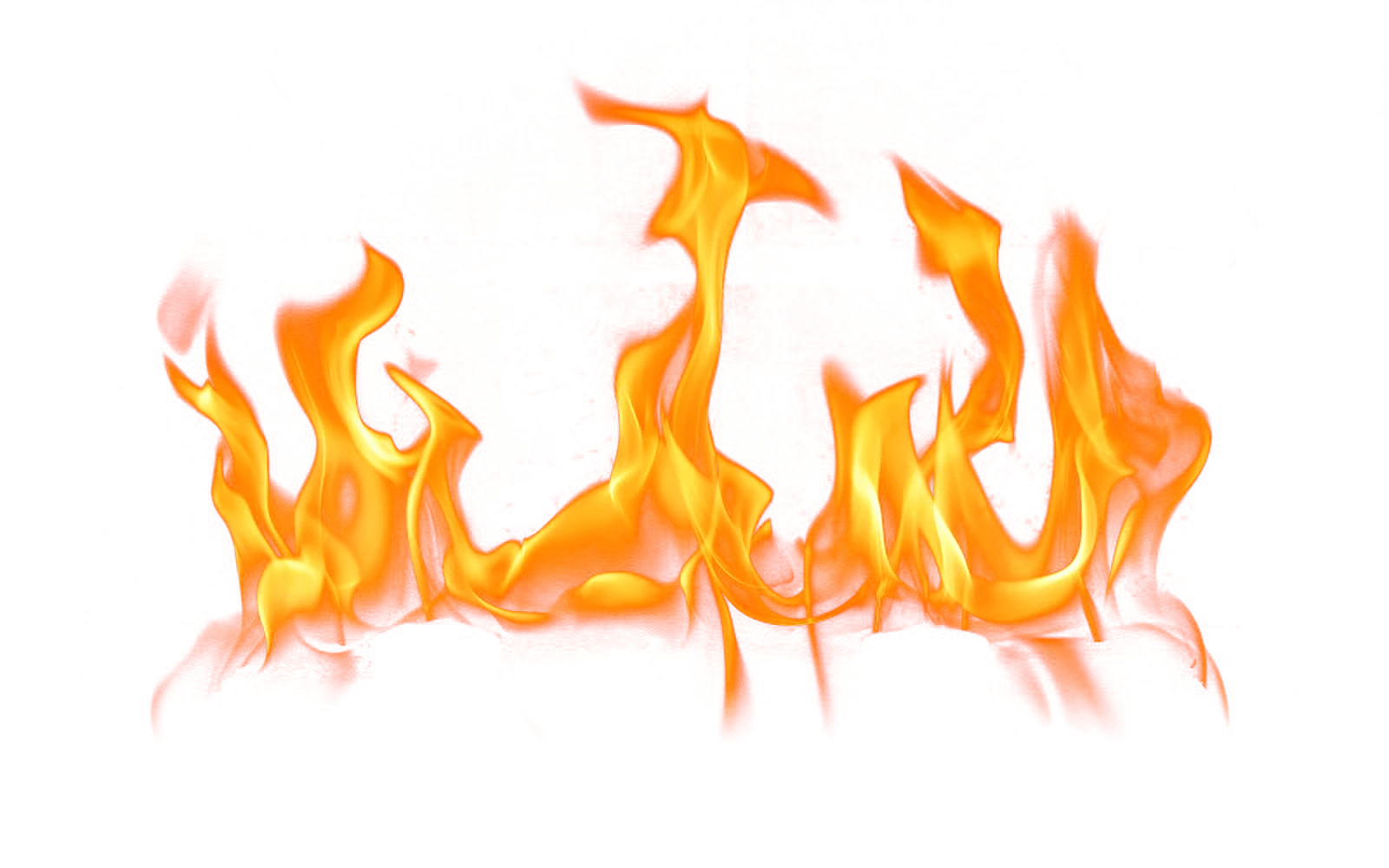 Dynamic Orange and Yellow Dancing Flames Clipart Illustration