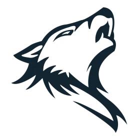Fierce Wolf Head Silhouette Clipart - Wild Predator Graphic Design