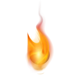 Luminous Dancing Flame Clipart: Soft Glowing Orange-Yellow Fire Element Design