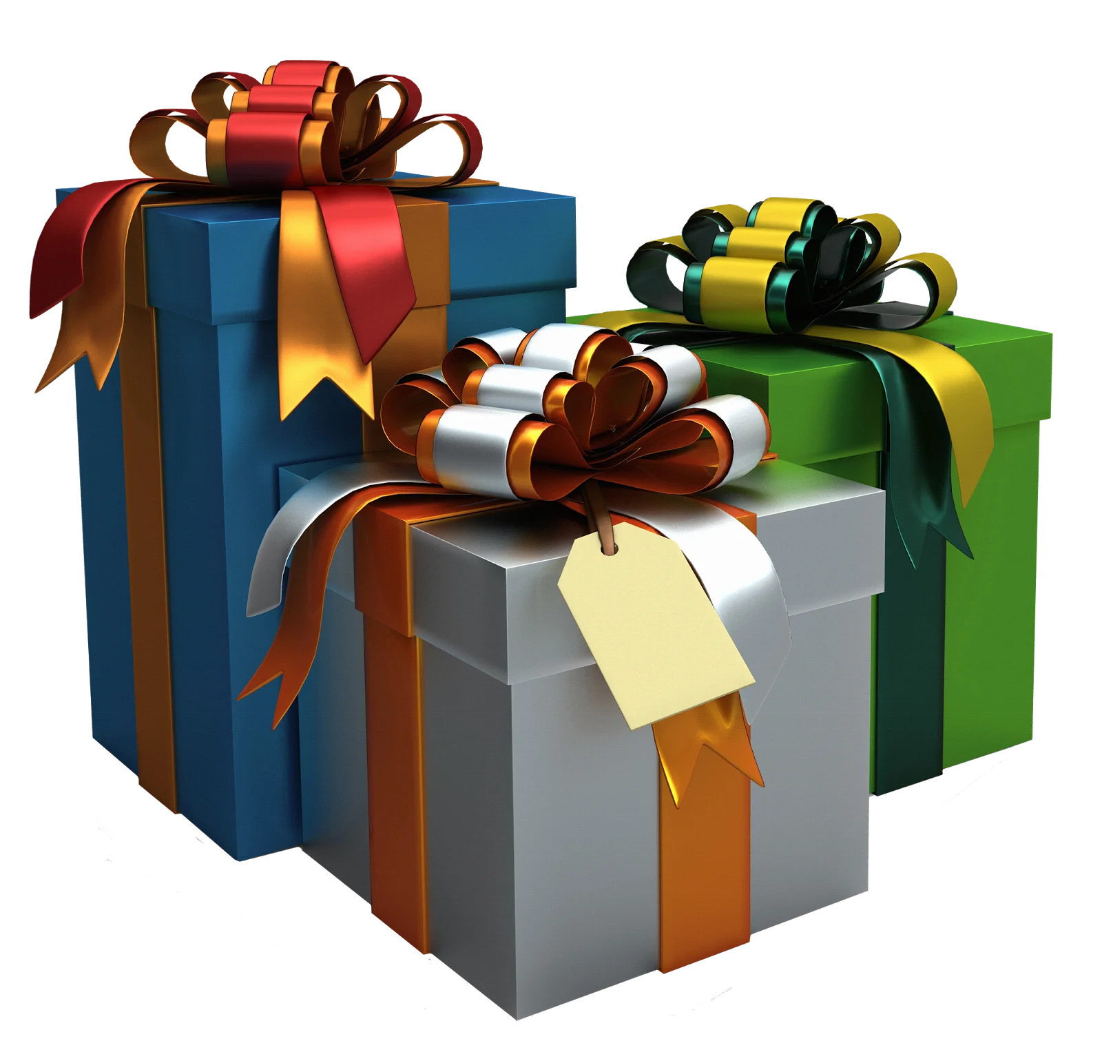 Festive Wrapped Gift Boxes Clipart with Colorful Ribbons and Bows