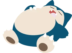 Adorable Snorlax Sleeping Clipart - Peaceful Pokemon Resting Illustration