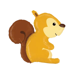 Adorable Yellow and Brown Woodland Squirrel Cartoon Clipart for Kids