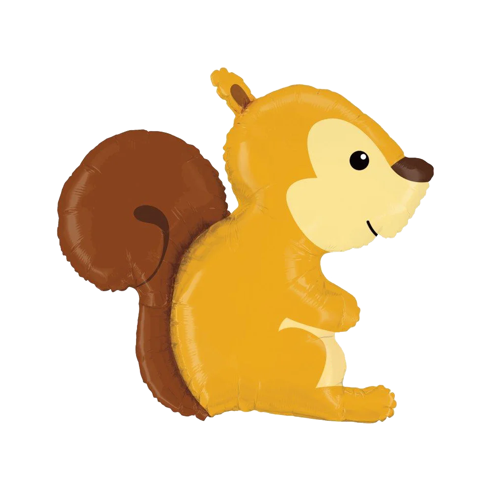 Adorable Yellow and Brown Woodland Squirrel Cartoon Clipart for Kids