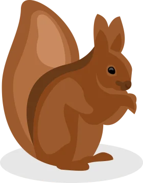 Charming Woodland Squirrel Clipart with Warm Earthy Brown Tones