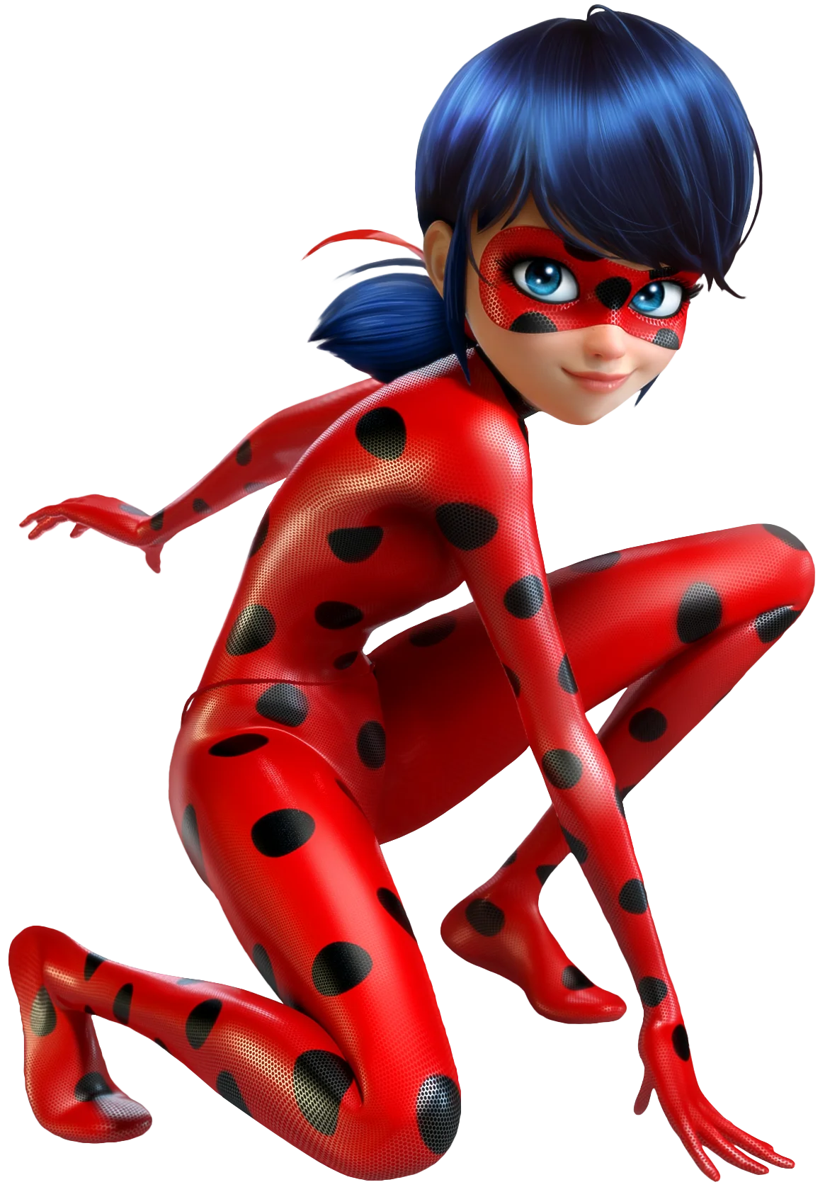 Miraculous Ladybug Superhero Clipart: Dynamic Pose of Iconic Animated Character