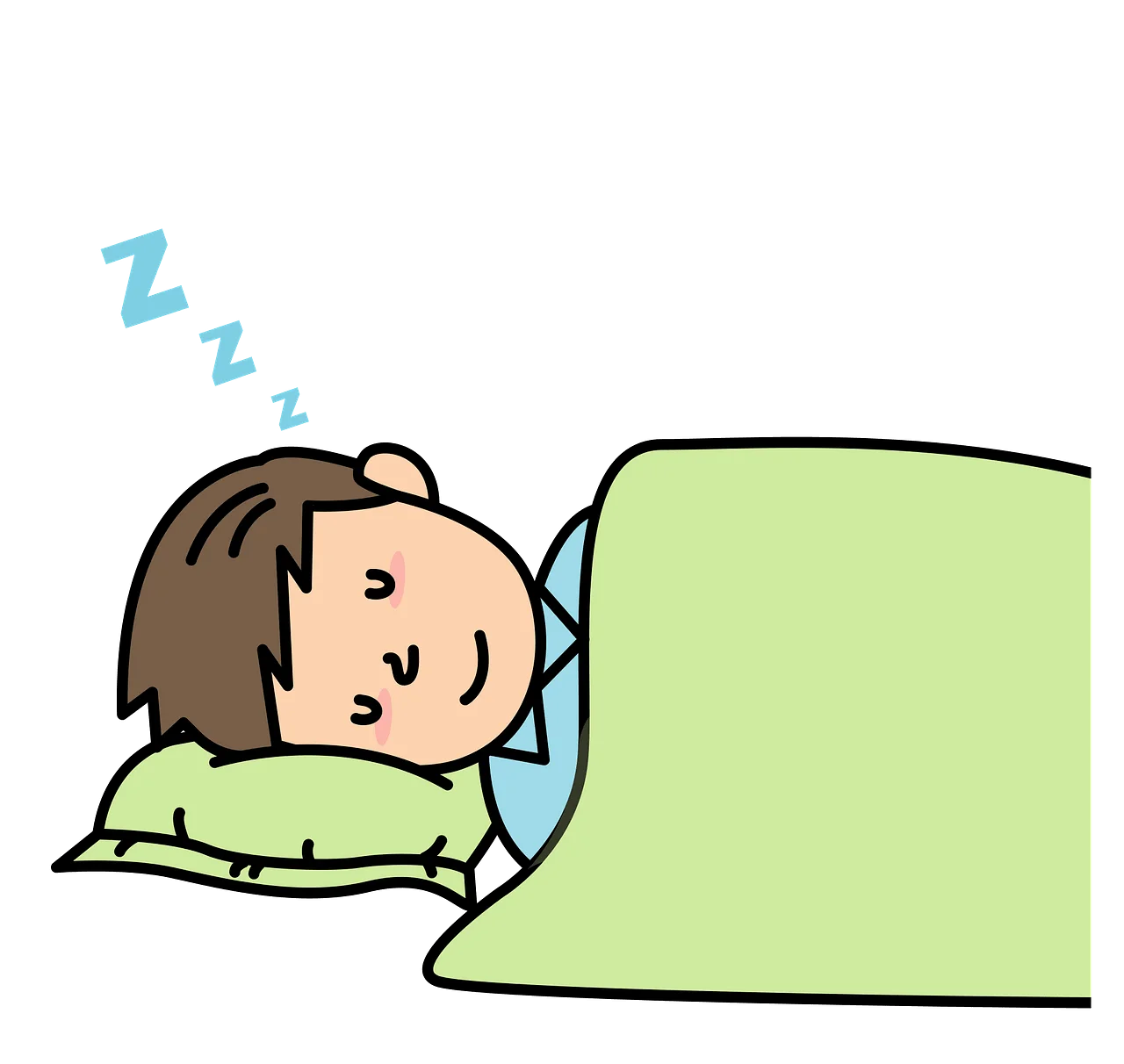 Peaceful Slumber: A Charming Sleeping Person Clipart Illustration