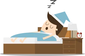 Peaceful Slumber: A Cozy Cartoon Sleeping Clipart Illustration