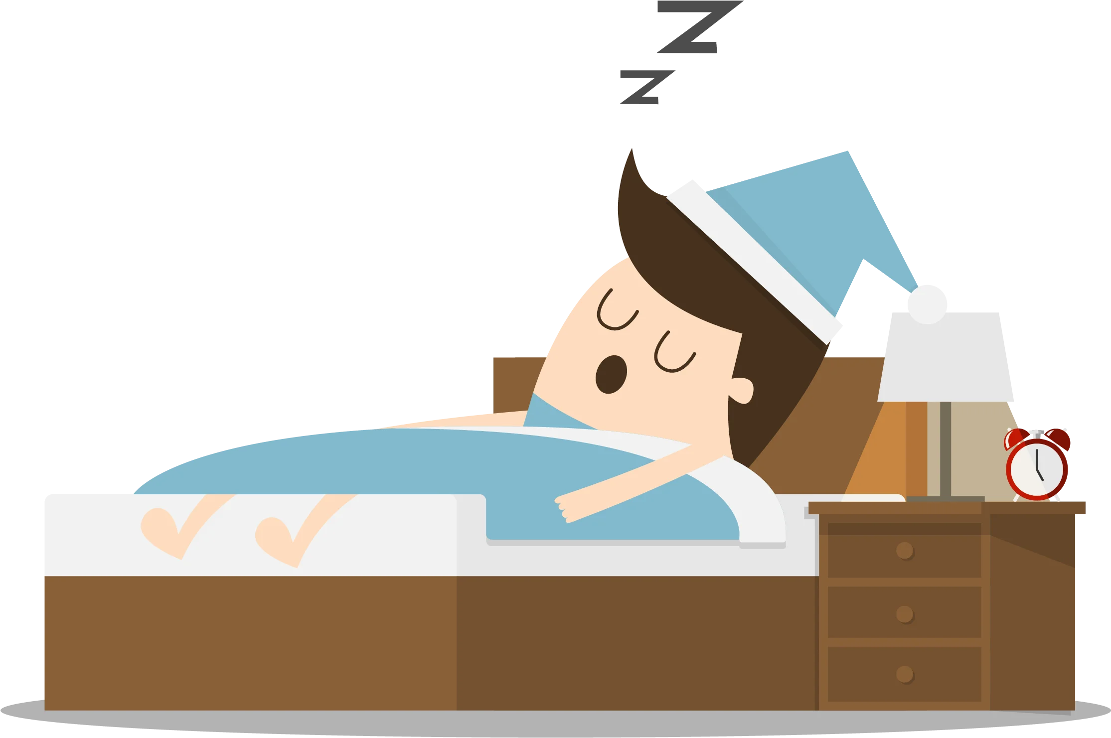 Peaceful Slumber: A Cozy Cartoon Sleeping Clipart Illustration