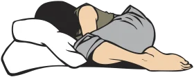 Peaceful Slumber: A Minimalist Sleeping Person Clipart Illustration