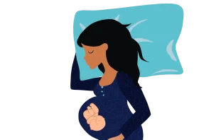 Peaceful Slumber: A Serene Nighttime Sleeping Clipart Illustration